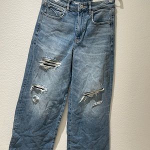 American eagle wide leg stretch short super high rise size 6